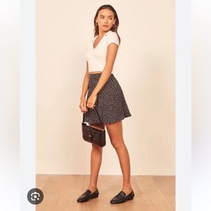 Reformation Flounce skirt confetti size 10
